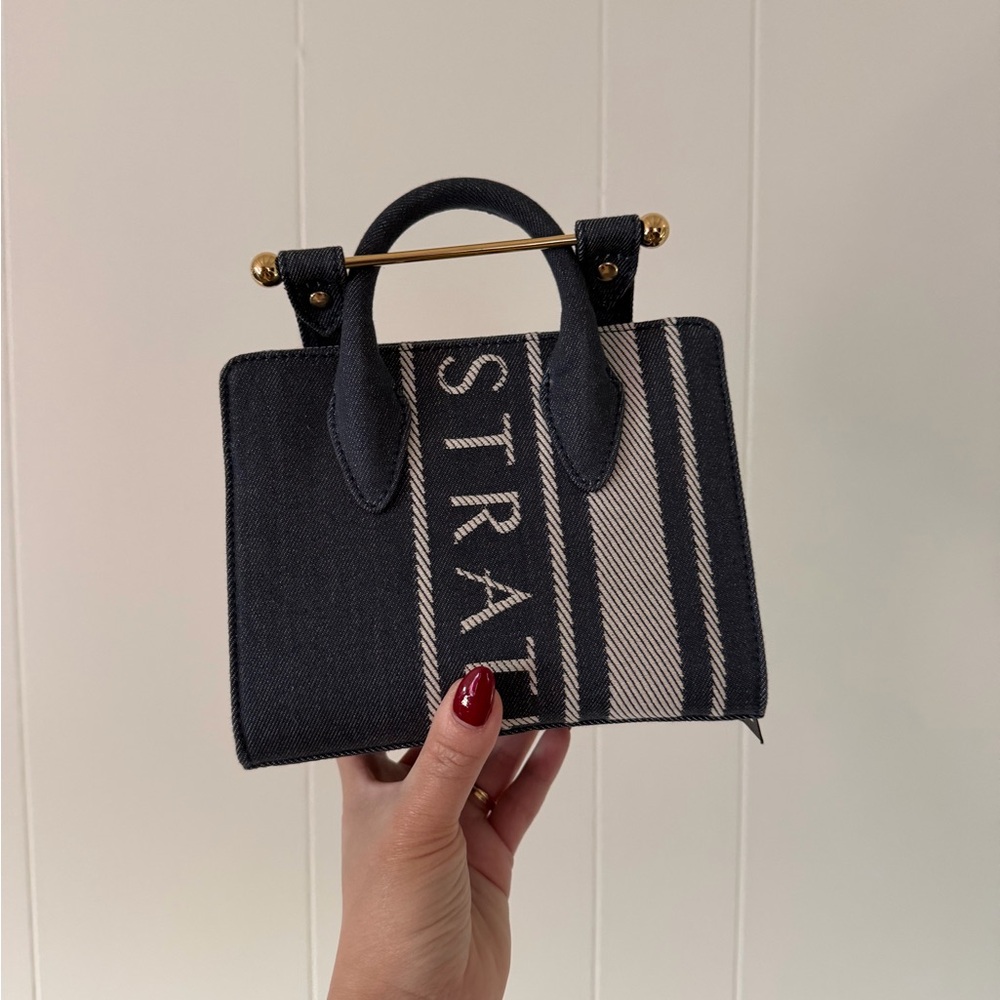 Strathberry Denim Nano Tote Bag